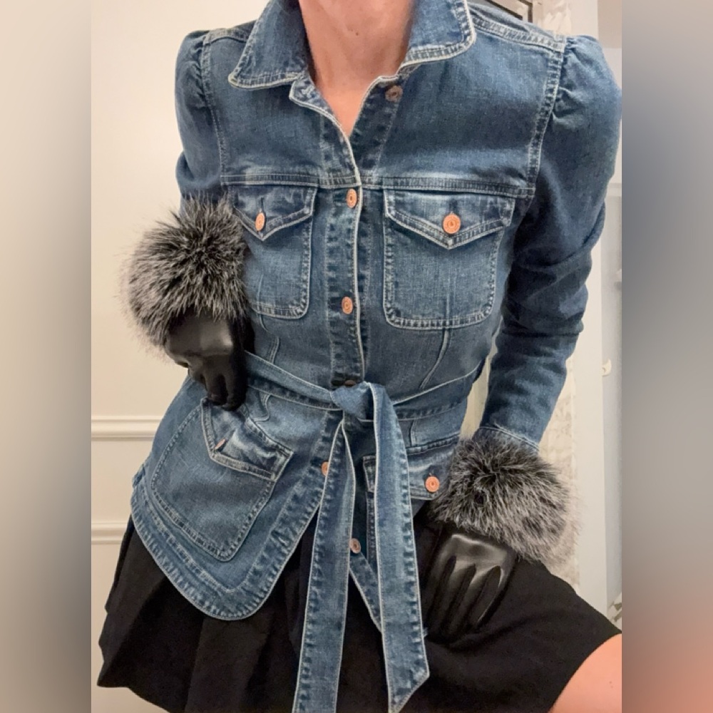 GAP Blue Jean Jacket with belt